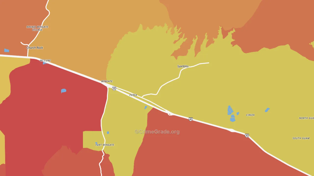 87316, NM Map of Theft Rates