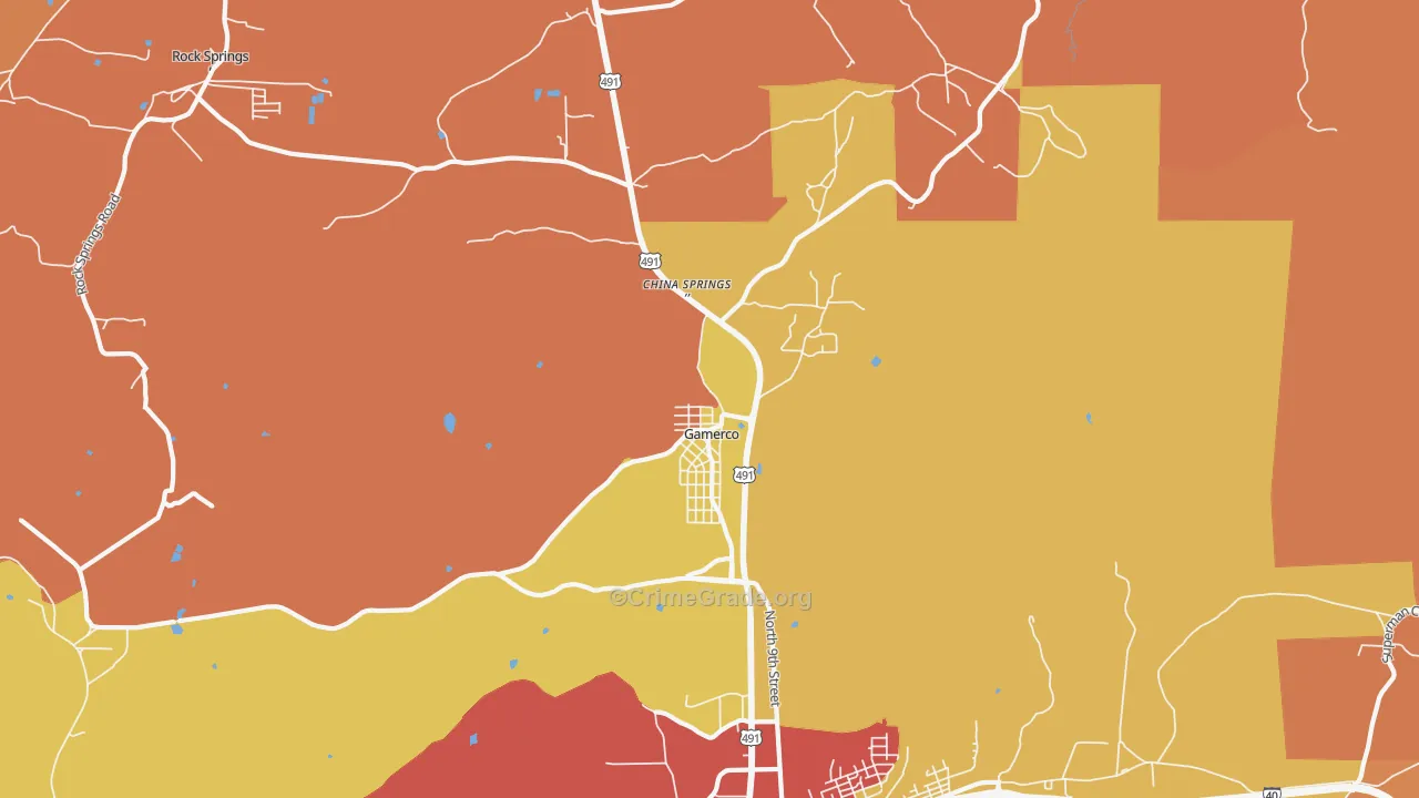 87317, NM Map of Theft Rates