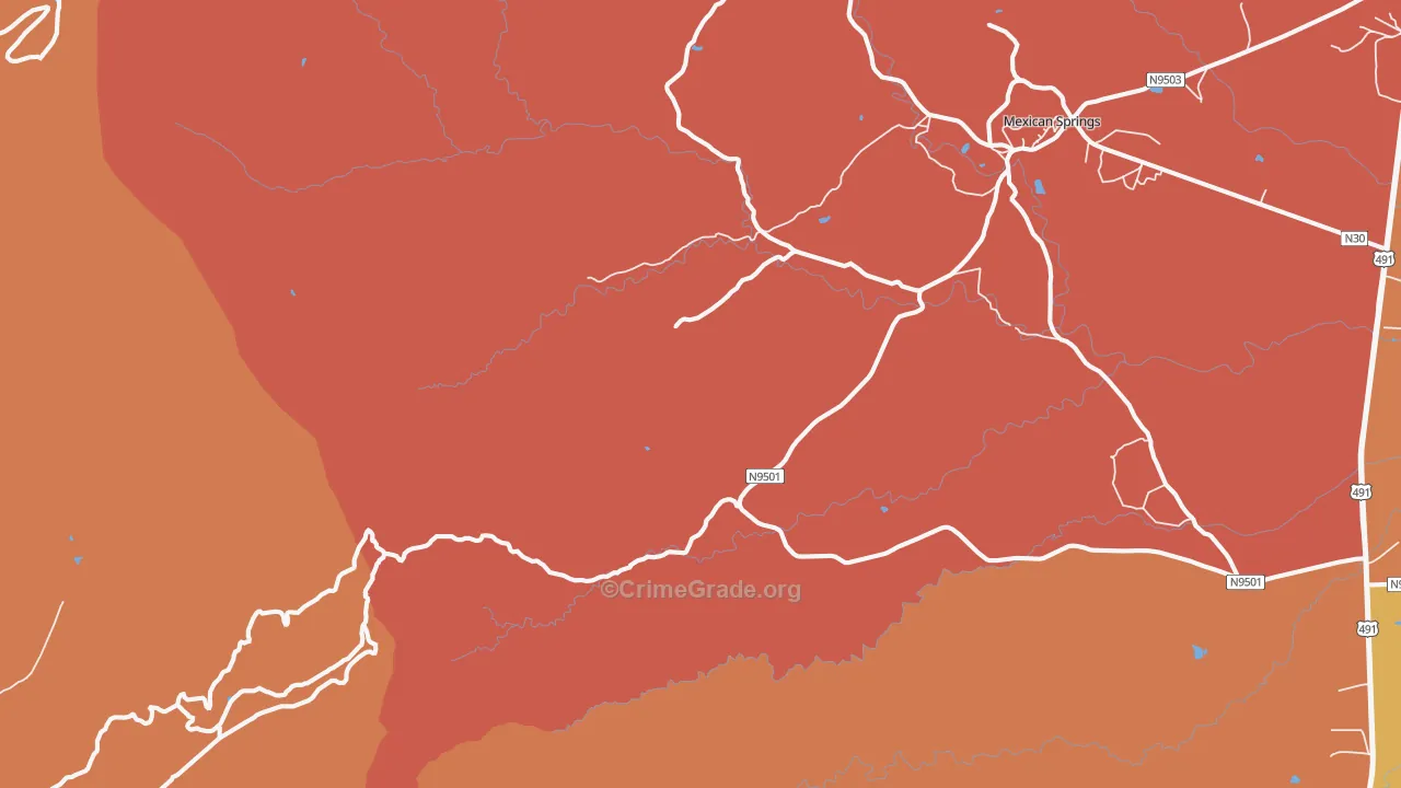 87320, NM Map of Theft Rates