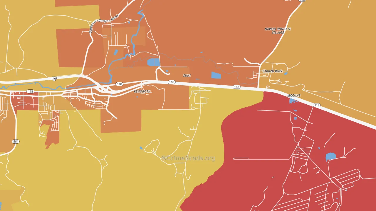 87322, NM Map of Theft Rates