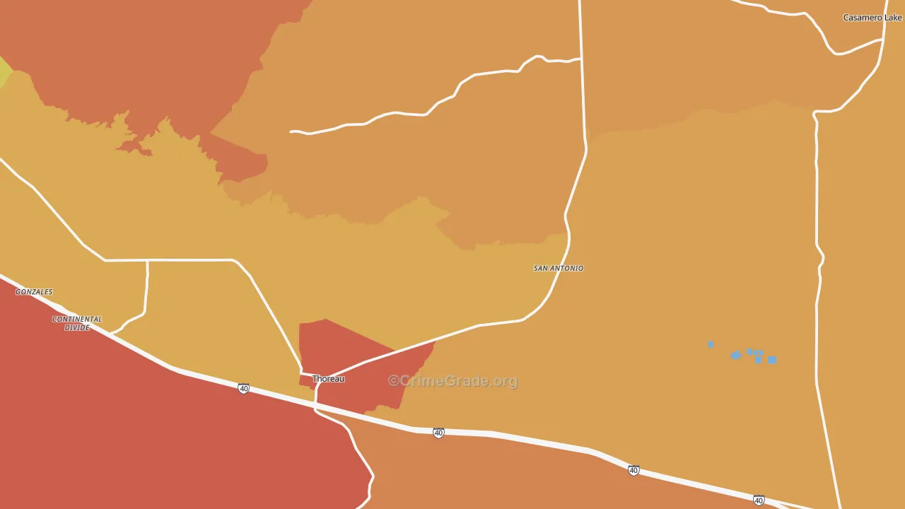 87323, NM Map of Theft Rates