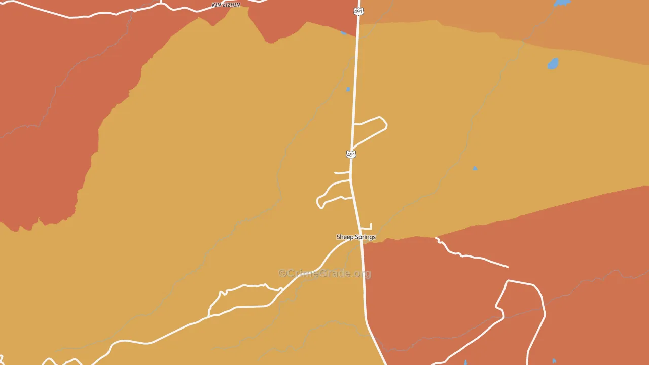 87364, NM Map of Theft Rates