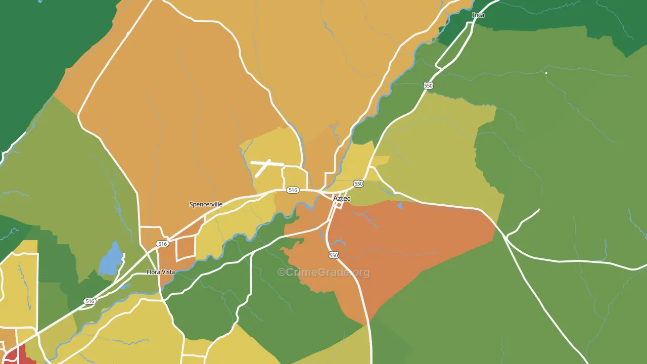 87410, NM Map of Theft Rates