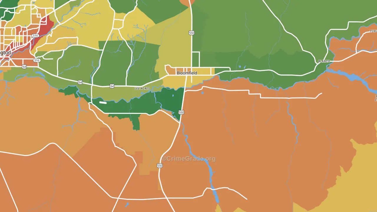 87413, NM Map of Theft Rates