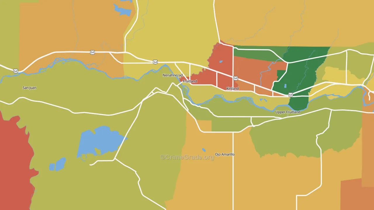 87416, NM Map of Theft Rates