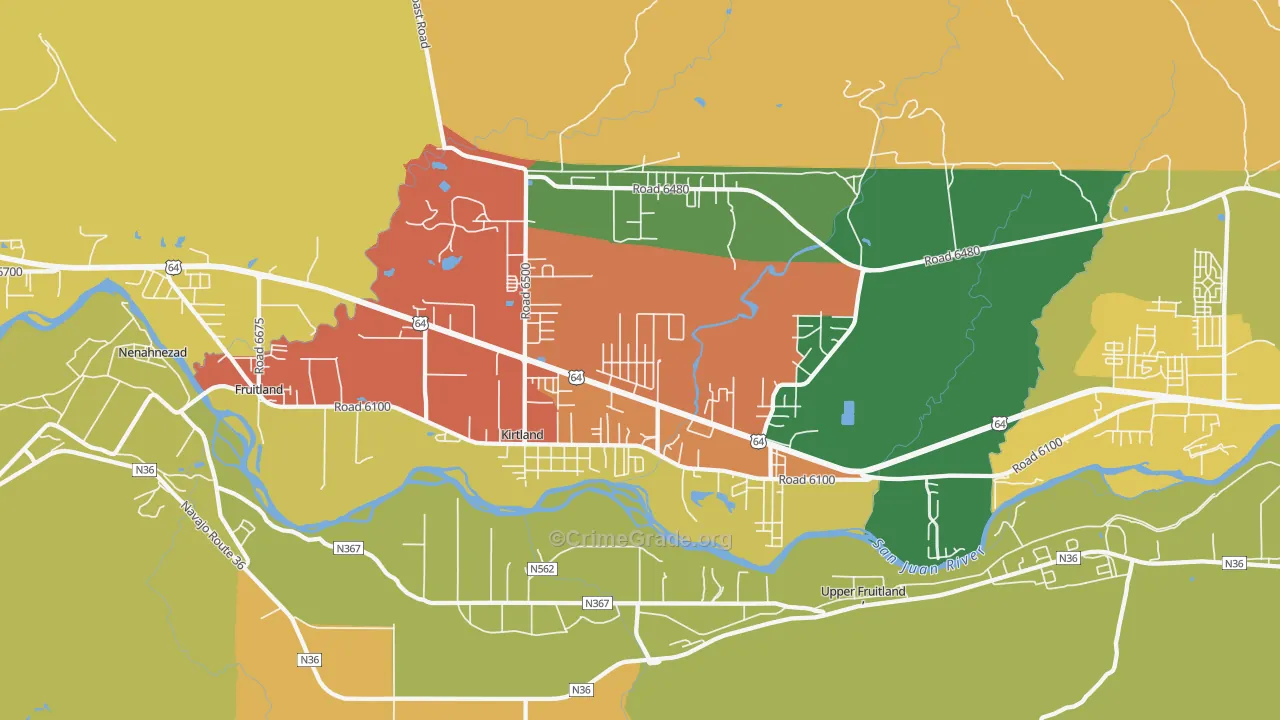 87417, NM Map of Theft Rates