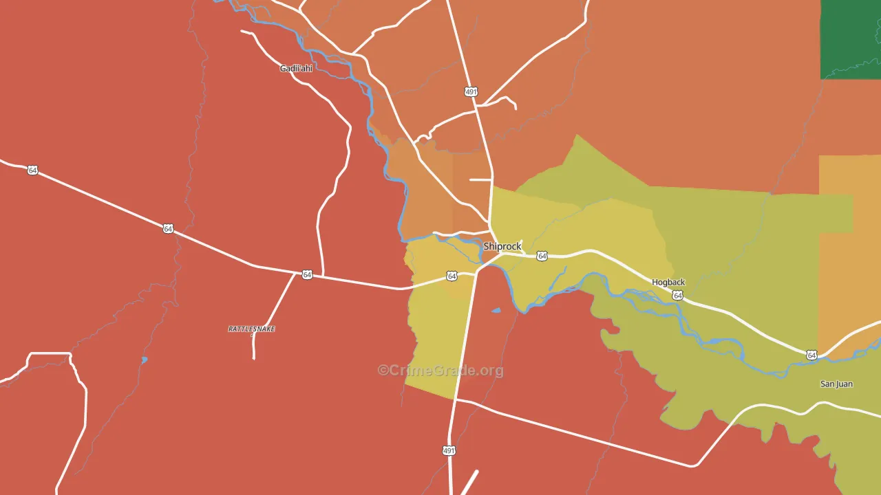87420, NM Map of Theft Rates
