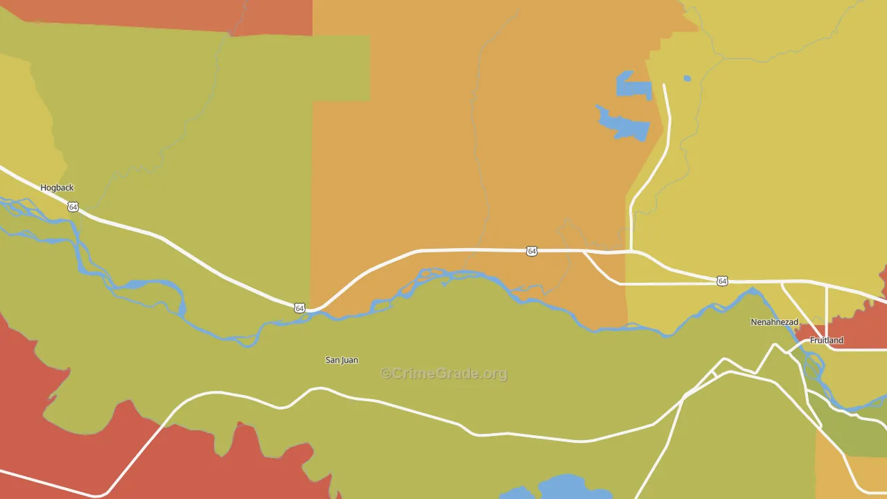 87421, NM Map of Theft Rates