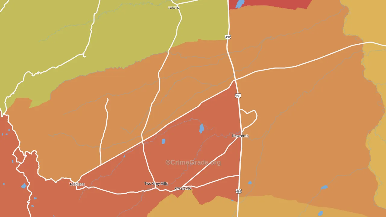 87455, NM Map of Theft Rates