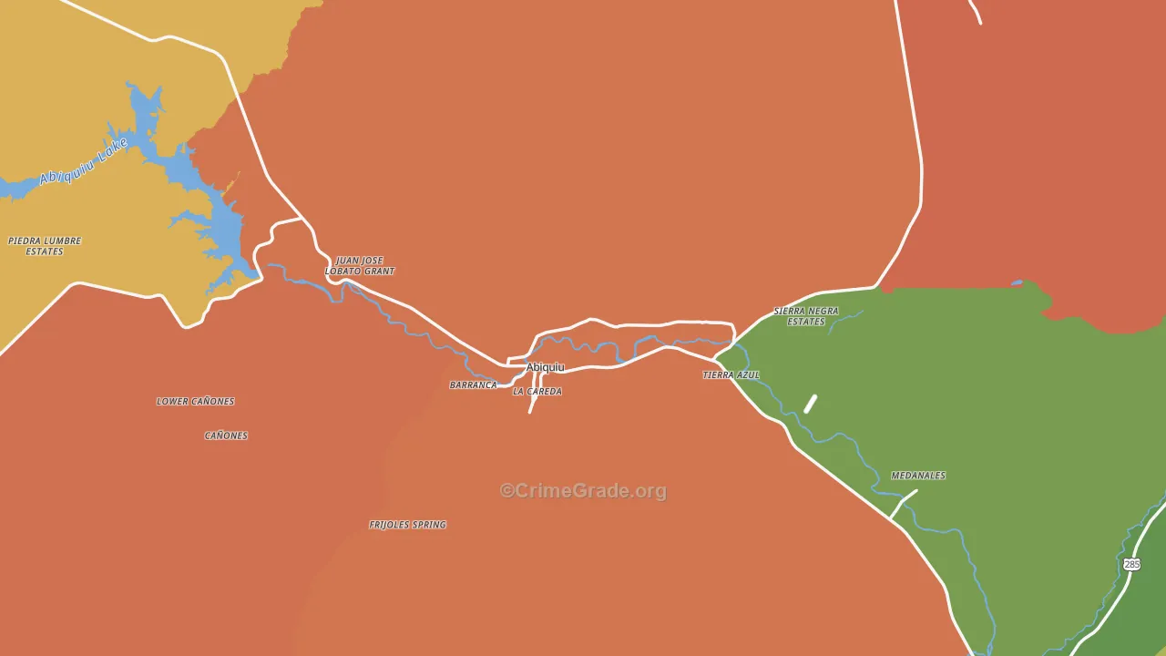 87510, NM Map of Theft Rates