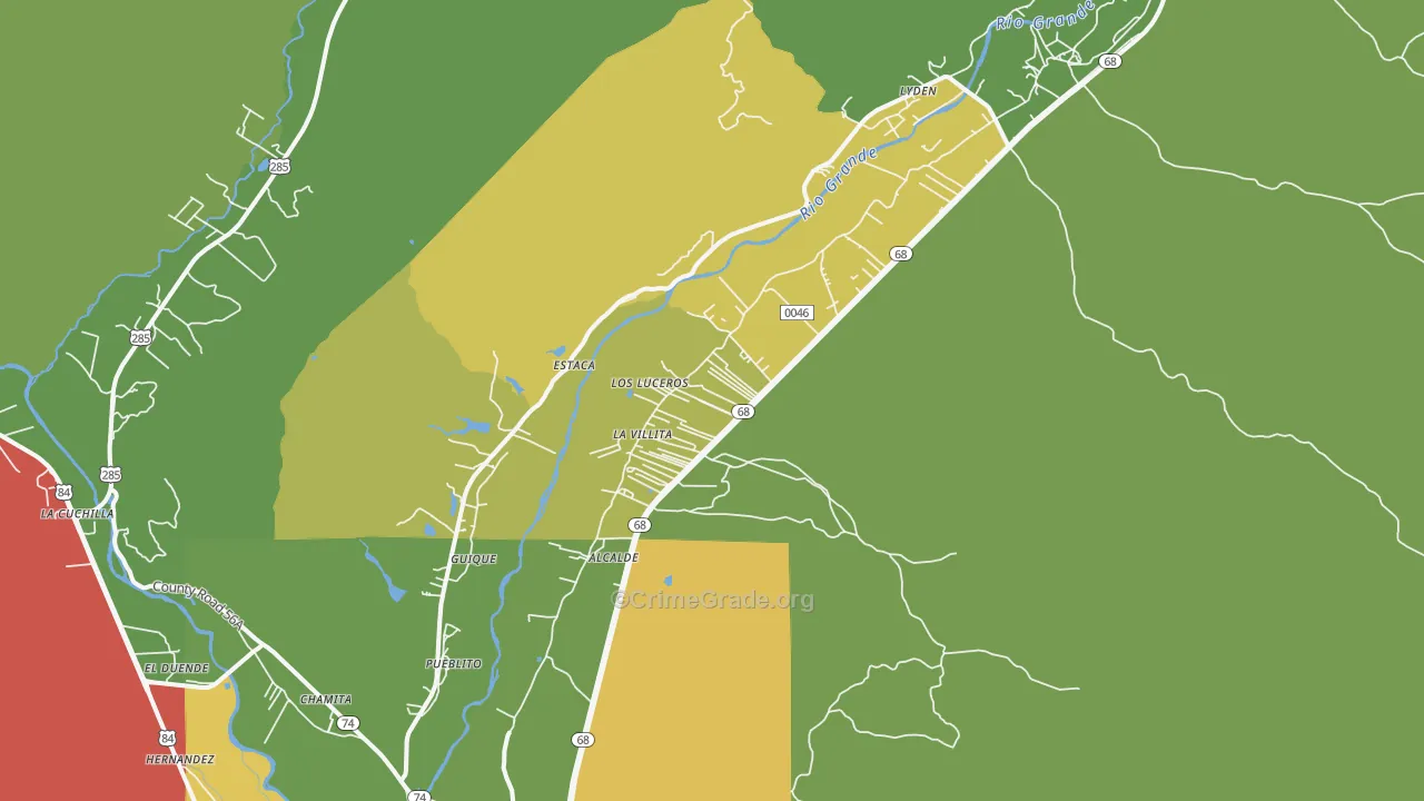 87511, NM Map of Theft Rates