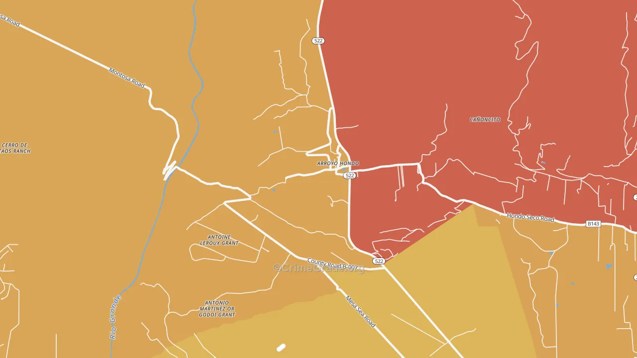 87513, NM Map of Theft Rates