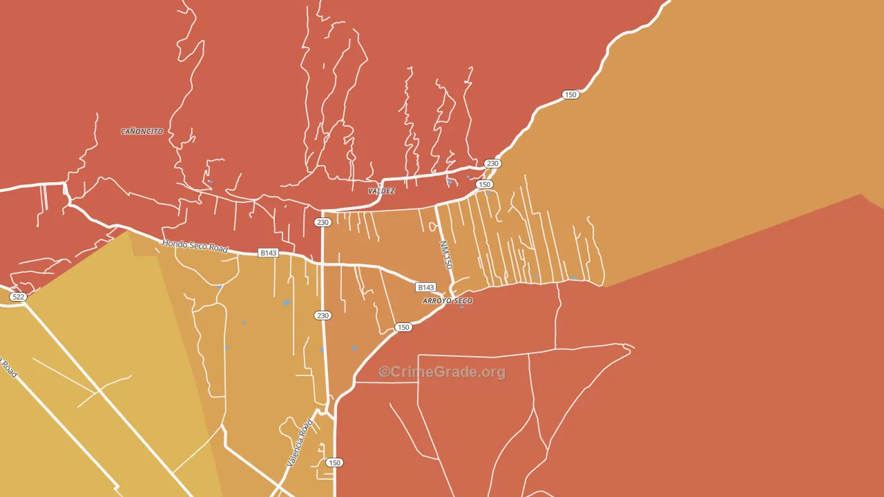 87514, NM Map of Theft Rates