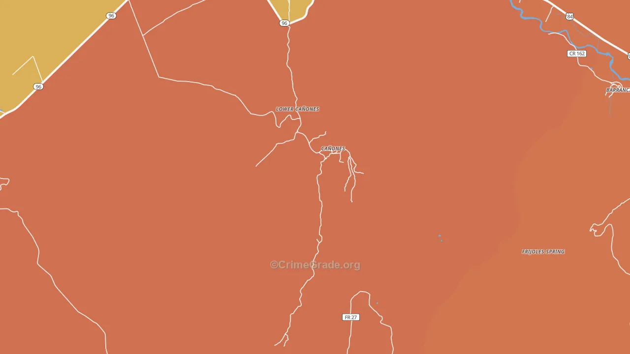 87516, NM Map of Theft Rates
