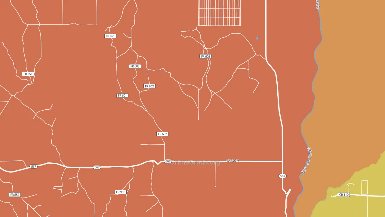 87517, NM Map of Theft Rates