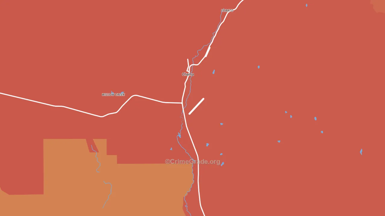 87520, NM Map of Theft Rates