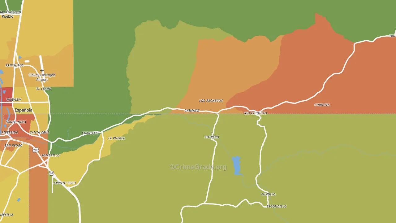 87522, NM Map of Theft Rates