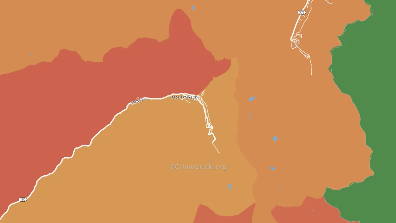 87525, NM Map of Theft Rates