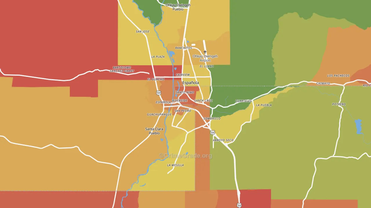 87532, NM Map of Theft Rates