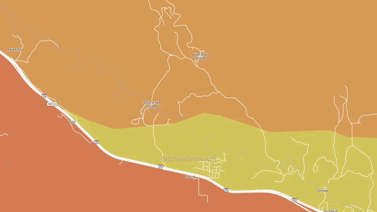 87538, NM Map of Theft Rates