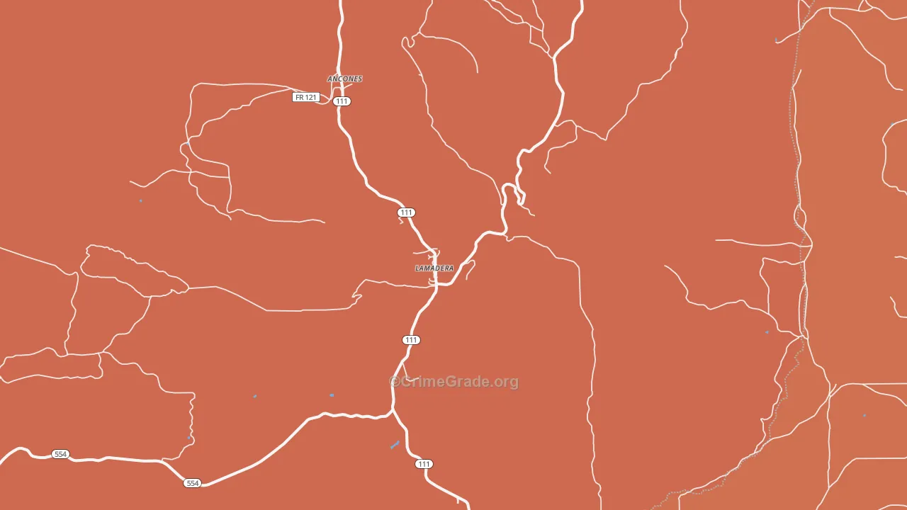87539, NM Map of Theft Rates