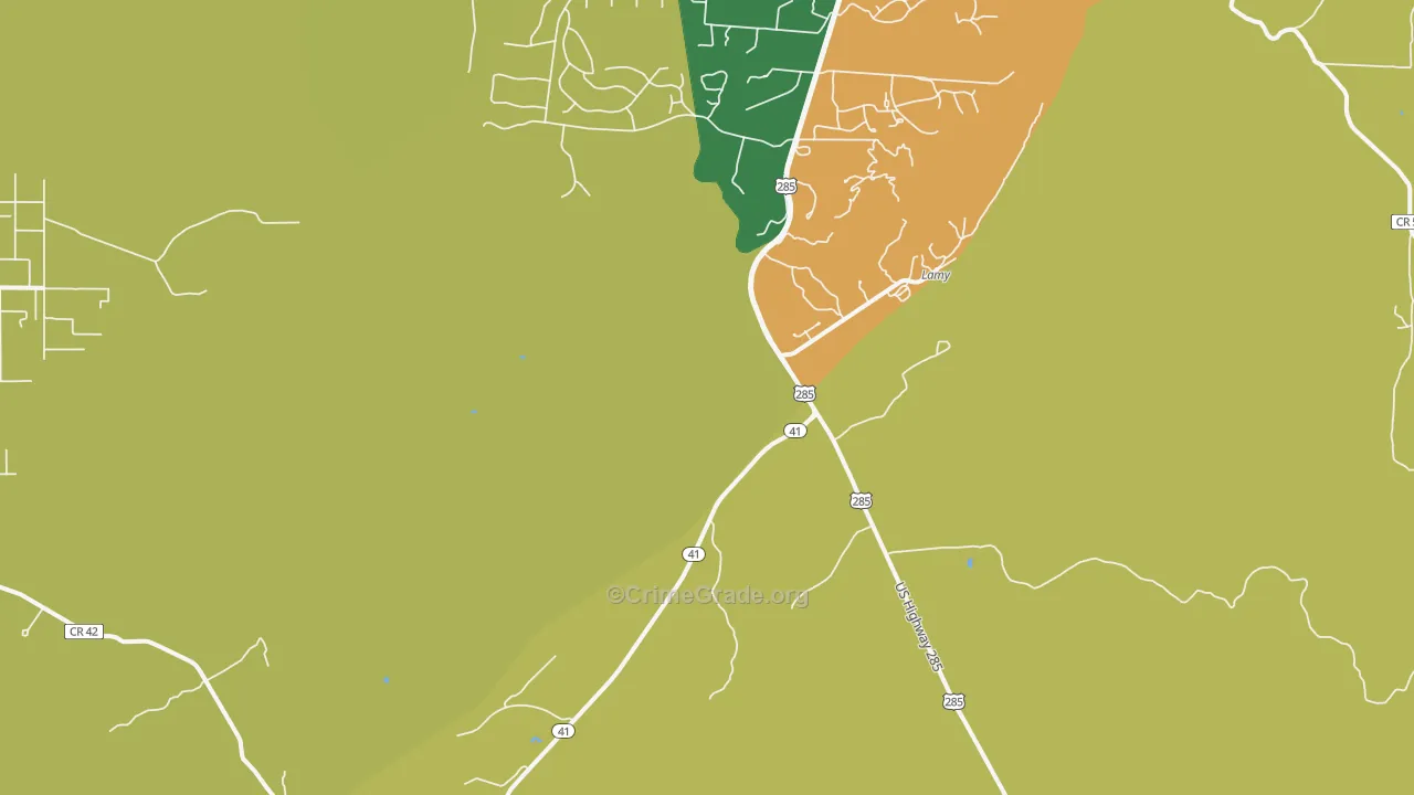 87540, NM Map of Theft Rates