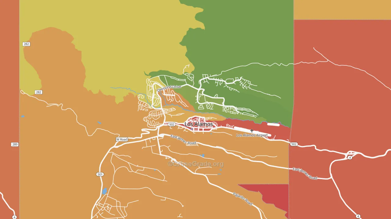 87544, NM Map of Theft Rates