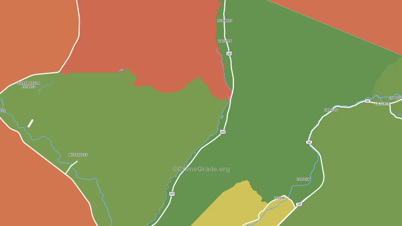 87549, NM Map of Theft Rates