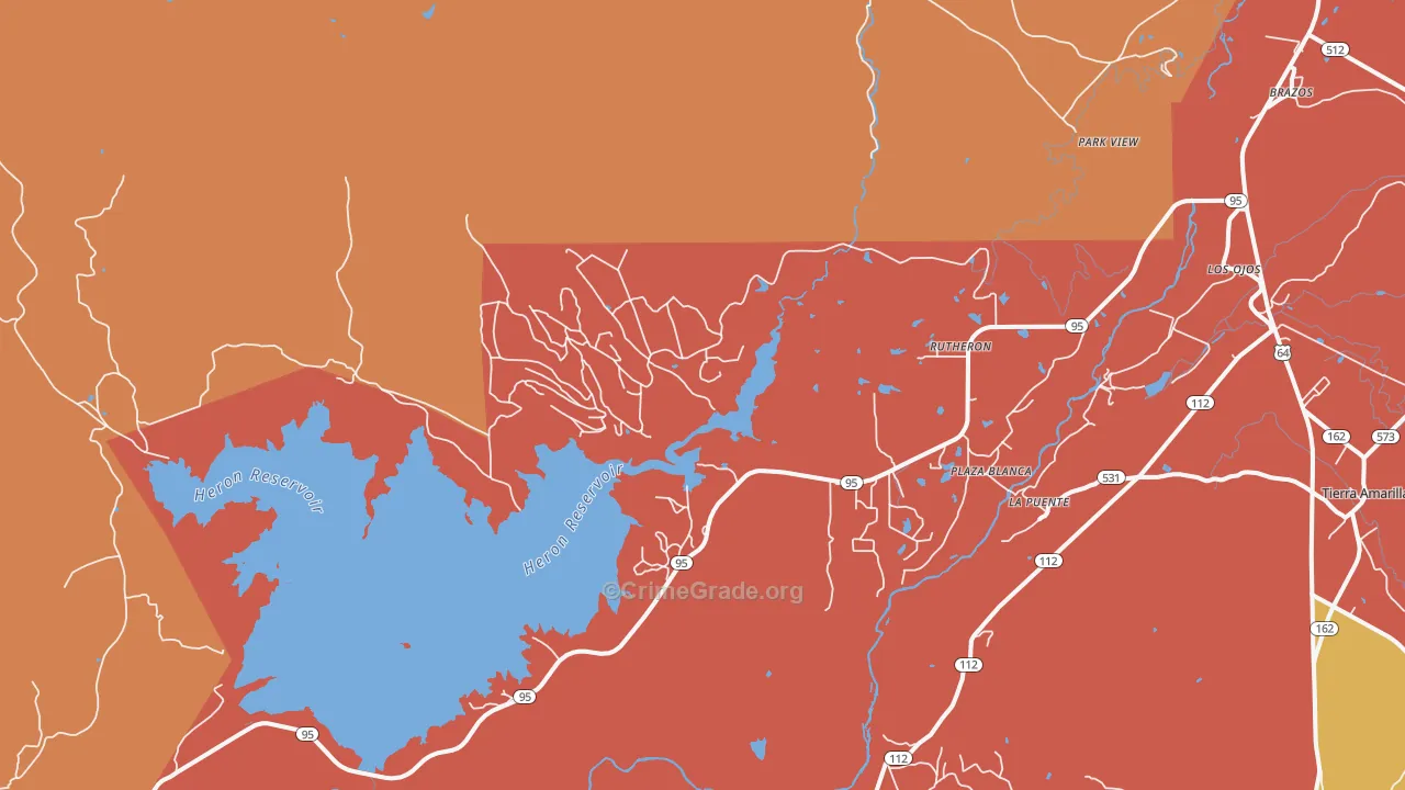 87551, NM Map of Theft Rates