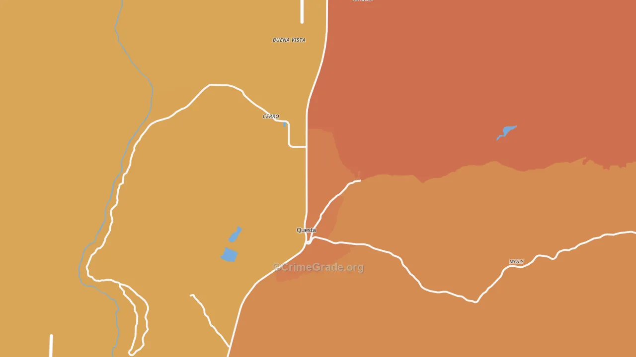 87556, NM Map of Theft Rates