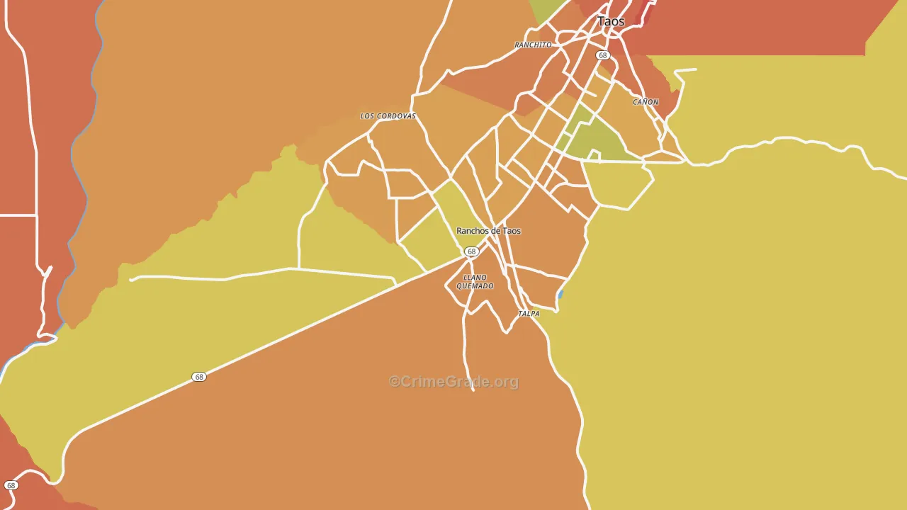 87557, NM Map of Theft Rates