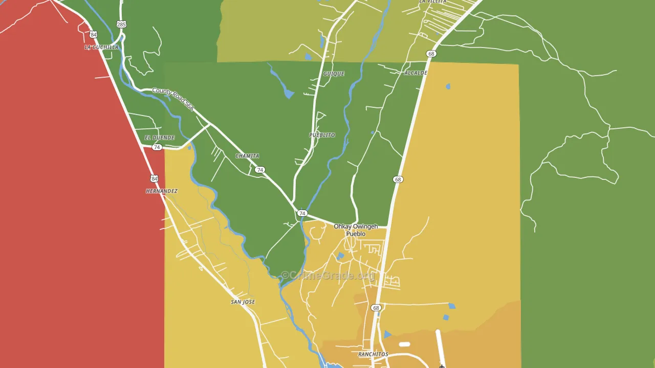 87566, NM Map of Theft Rates