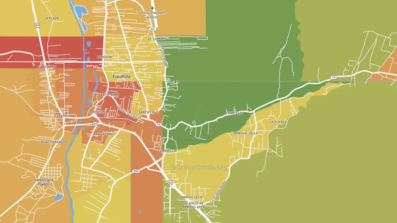 87567, NM Map of Theft Rates