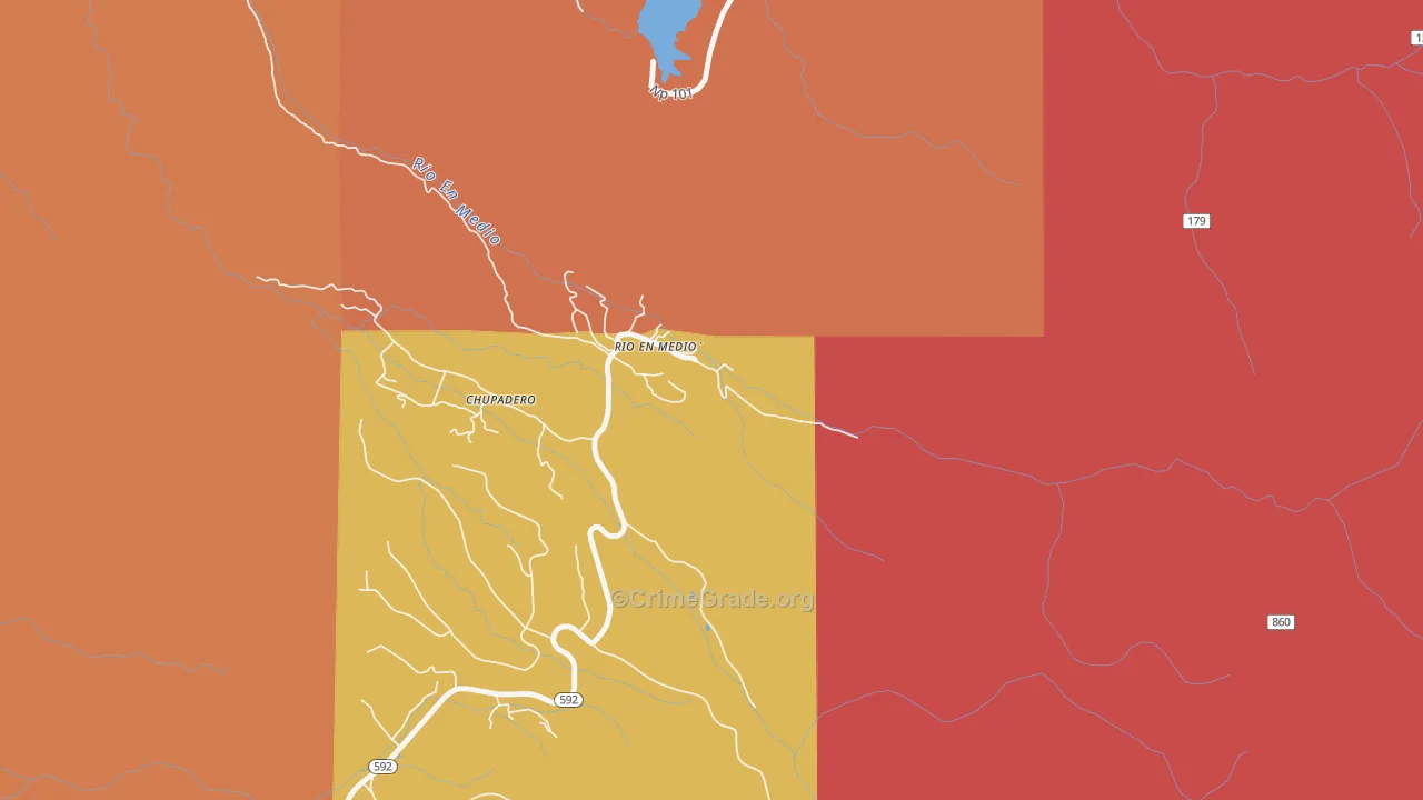 87574, NM Map of Theft Rates