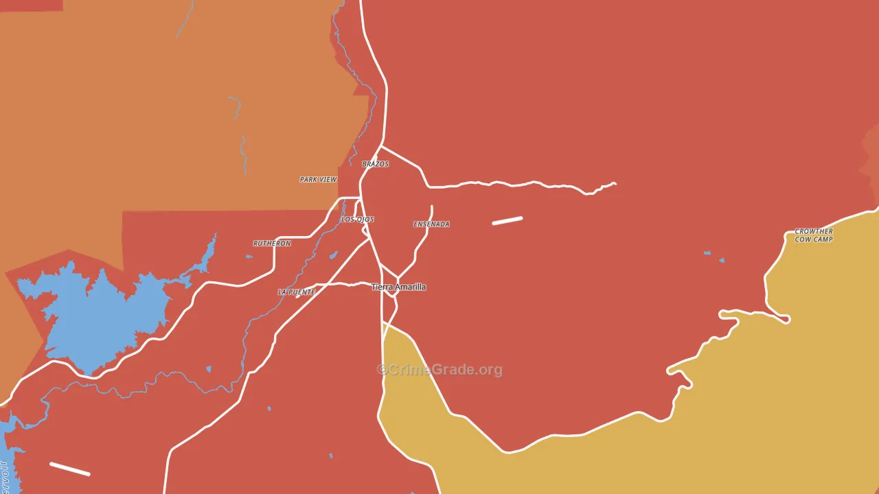 87575, NM Map of Theft Rates