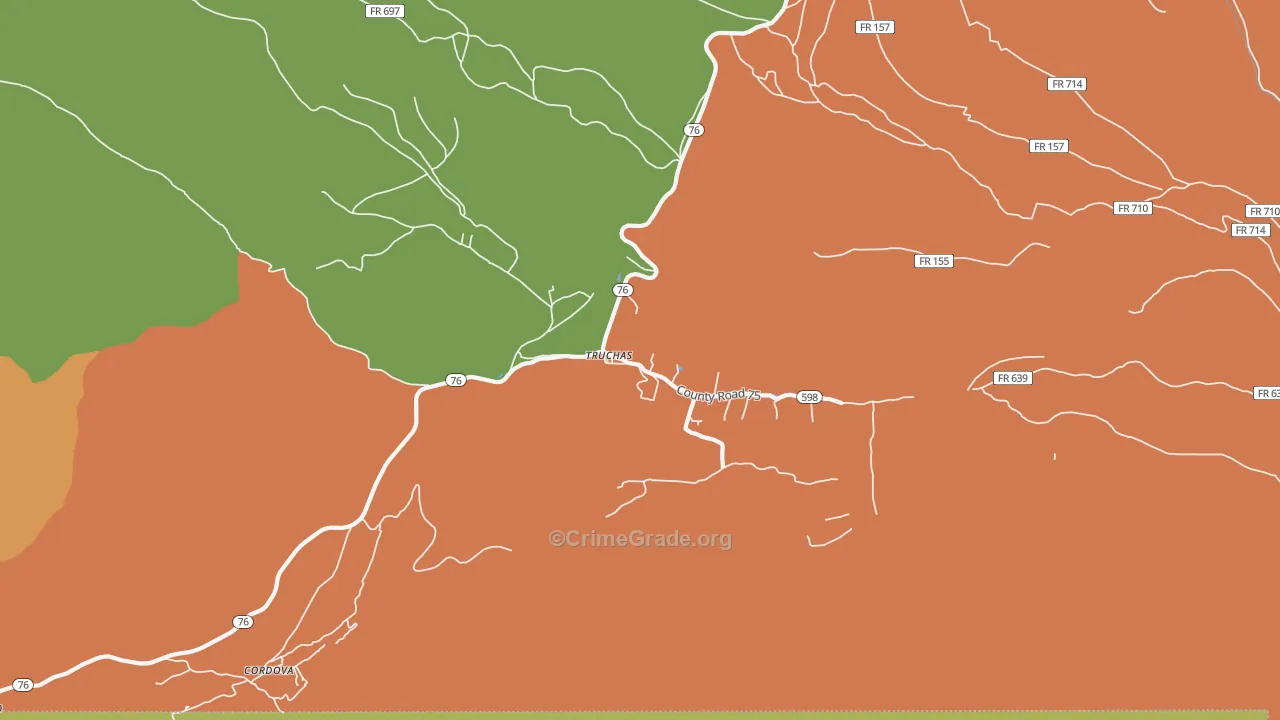 87578, NM Map of Theft Rates