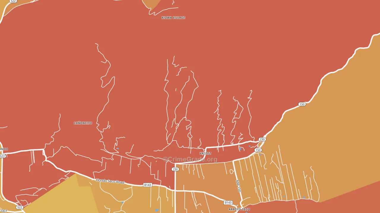 87580, NM Map of Theft Rates