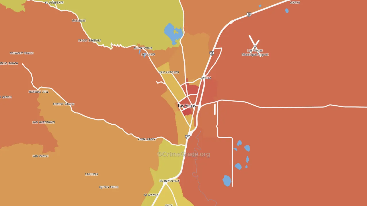 87701, NM Map of Theft Rates