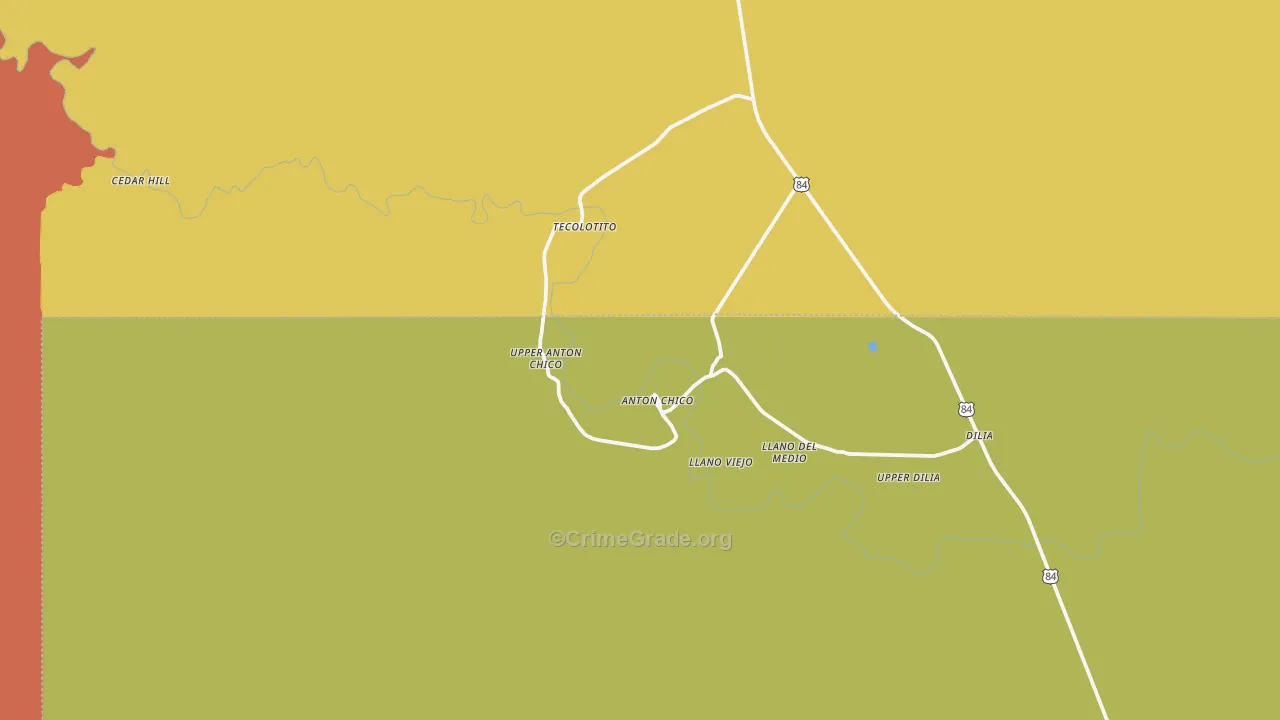 87711, NM Map of Theft Rates