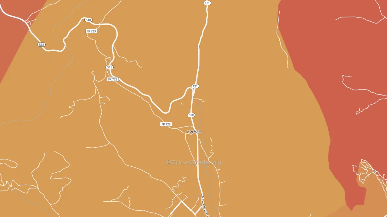 87723, NM Map of Theft Rates