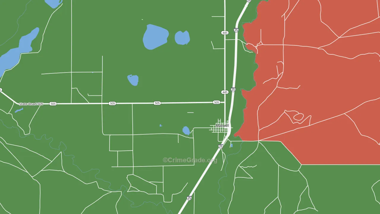 87728, NM Map of Theft Rates