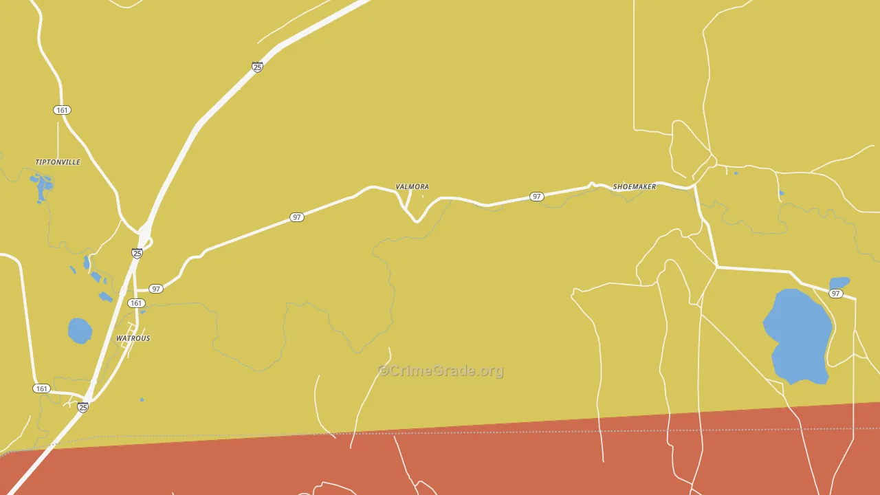 87750, NM Map of Theft Rates