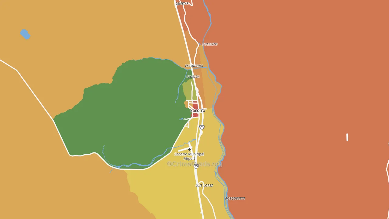 87801, NM Map of Theft Rates