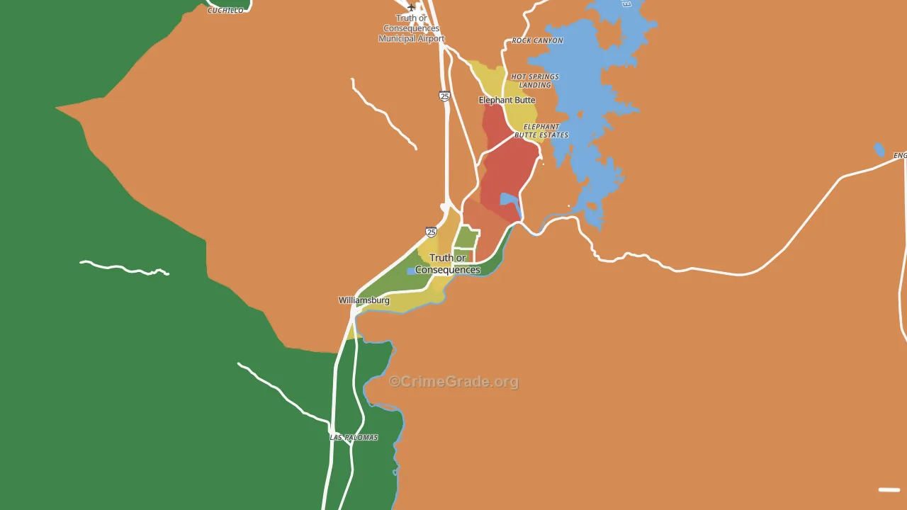 87901, NM Map of Theft Rates