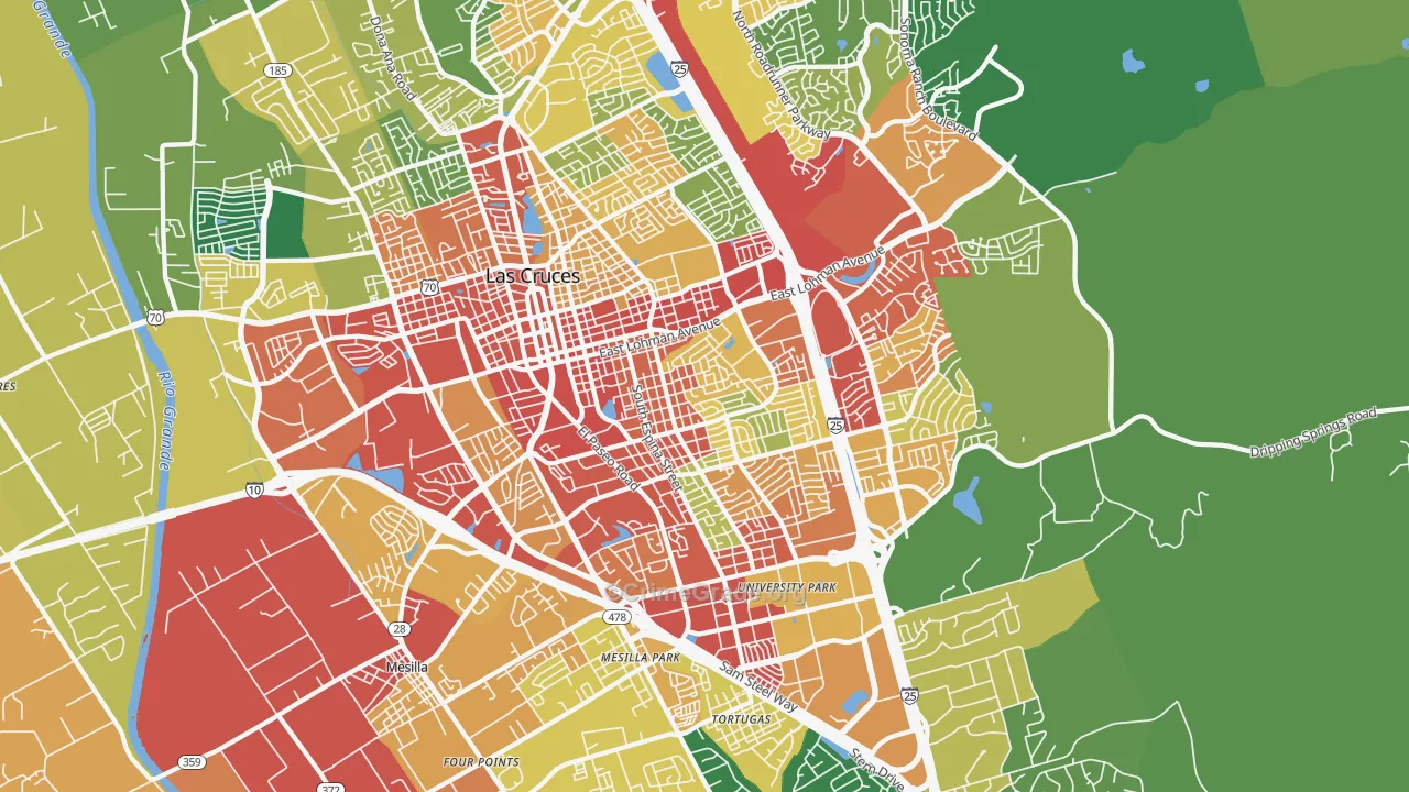 88001, NM Map of Theft Rates