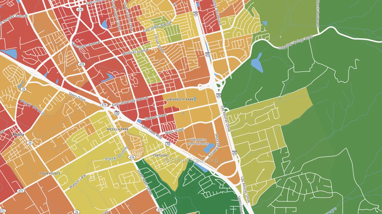 88003, NM Map of Theft Rates