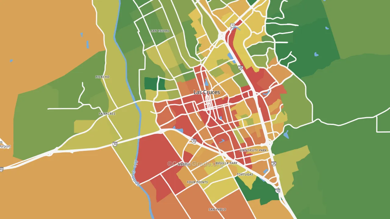 88005, NM Map of Theft Rates