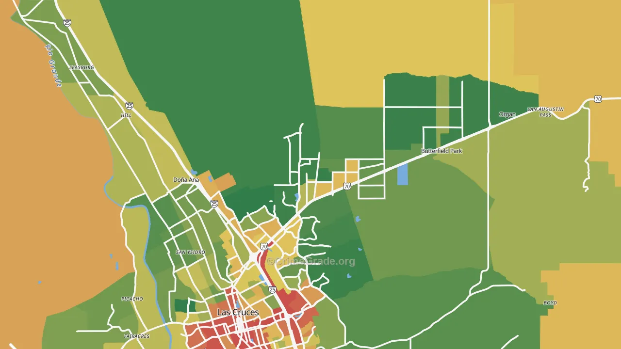 88012, NM Map of Theft Rates