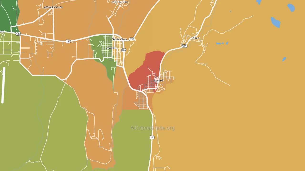 88023, NM Map of Theft Rates