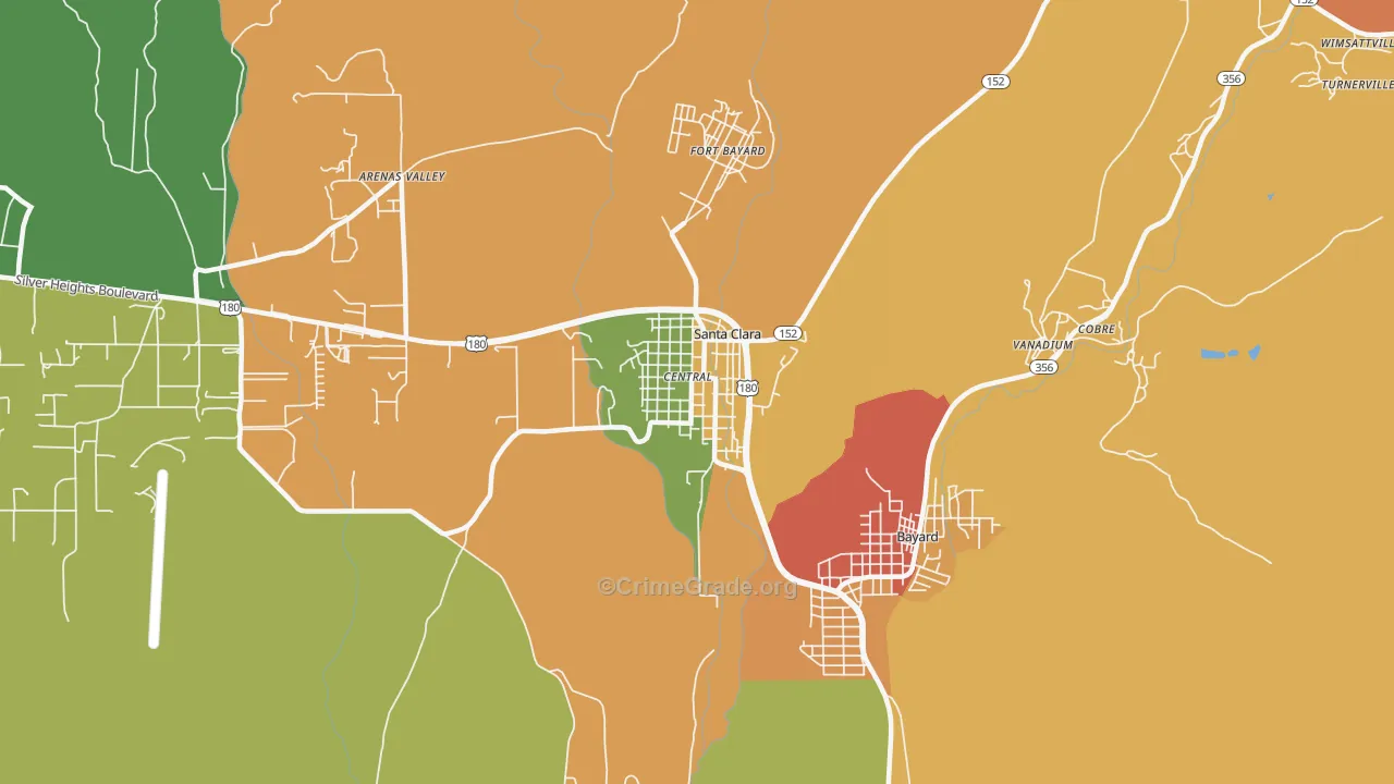88026, NM Map of Theft Rates